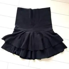 ブラック フリルミニスカート