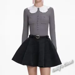 ❤️26新作 新品♡ SelfPortrait レースカラーニットトップ♡　H40のサムネイル