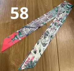 58 バッグスカーフ　ヘアバンド　リボンスカーフ　スカーフ