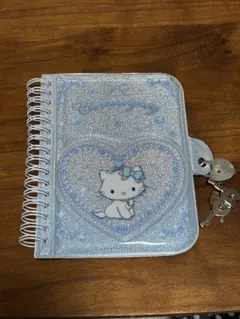 チャーミーキティ ノート 鍵付き水色　平成/平成女児/サンリオ