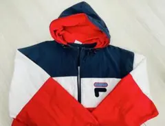 【1枚あると嬉しい】FILA ナイロンジャケット トリコロールカラー Ｍサイズ