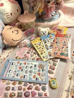 【シール帳完璧セット】スヌーピーシール、シール帳、ピンセット　その他おまけ多数