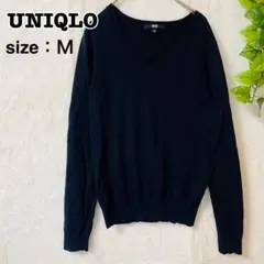 UNIQLO コットンカシミヤ　Vネック ニット M