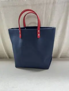 普通サイズ?帆布トートバッグ@ka 革持ち手　ハンドメイド