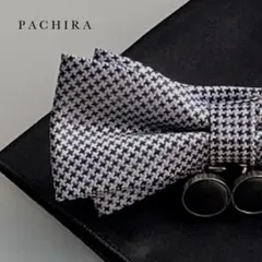 蝶ネクタイ ポケットチーフ カフス付き 3点セット / 黒 メンズ 挙式