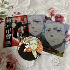 東京リベンジャーズ 三ツ谷隆 缶バッジ・カードセット、まとめ売り
