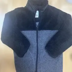 ikka フリースジャケット 140サイズ 黒/グレー