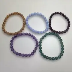 天然石 ブレスレット 5本 まとめ売り 未使用品 ⑬