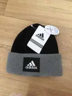 adidas ニット帽 ブラック/グレー OSFZ