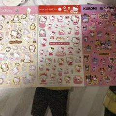 ハローキティ・クロミ シール3枚セット