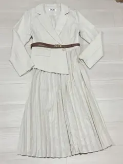 ワンピーススーツ セレモニー フォーマル 入園 入学 ベージュ S