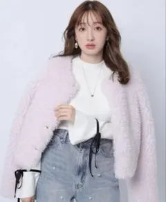 袖リボンフレアスリーブニット Apuweiser-riche