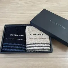 BURBERRY ウォッシュタオル2枚セット 箱あり