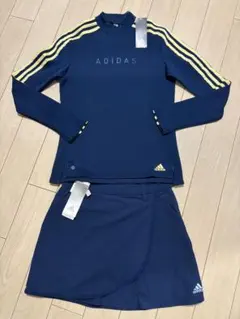 【新品未使用】ADIDAS レディース ゴルフウェア セット　スリーストライプ