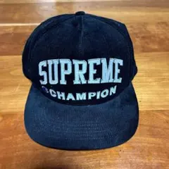 SUPREME CHAMPION コーデュロイキャップ ブラック