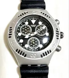 Swatch スウォッチ クロノグラフ ブラック文字盤 メンズ腕時計のサムネイル