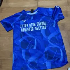 Mizuno インターハイTシャツ L 青 テニス
