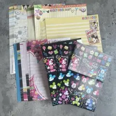 ディズニー ミッキーマウス レターセット メモ帳 シール まとめ売り