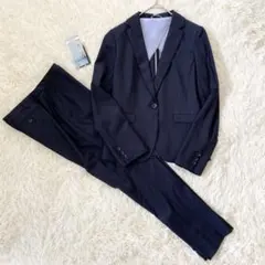 スーツセレクト パンツ スーツ ネイビー 入学　通勤　洗える　S 9号　7号