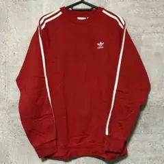 adidas レッド スウェット ASIA M