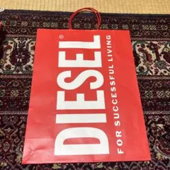 DIESEL ショップ袋 ショッパー 赤　大のサムネイル