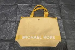 MICHAEL KORS メッシュトートバッグ イエロー