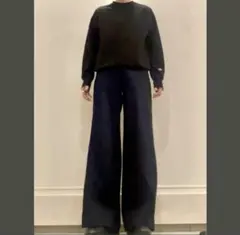 ヴィンテージ ワイド フレア デニム 濃紺