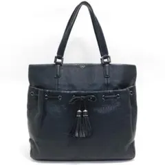 美品ANYA HINDMARCH アニヤハインドマーチ トートバッグ レザー 黒