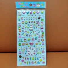 平成レトロ　誕生日ぷっくりシール