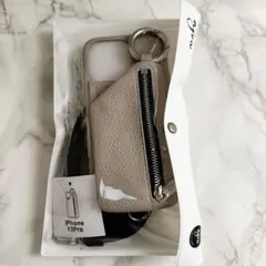 新品未使用　エジュー　iPhone13Pro ケース　グレージュ