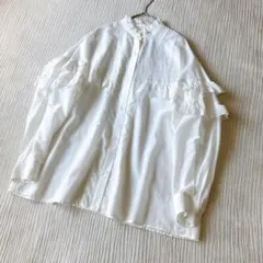 スピックアンドスパン　コットンシルクティアードフリルスリーブブラウス　ブラウス Spick & Span（スピックアンドスパン）の「コットンシルク