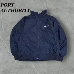 466]PORT AUTHORITYフルジップウォームアップナイロン ジャケット