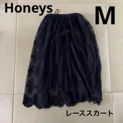 Honeys レーススカート　卒業　入学　オフィスファッション