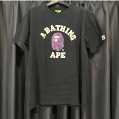 値下げ◯ 希少カラー　A BATHING APE Tシャツ ブラック パープル