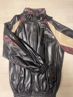 値下げ光沢ナイロンジャケット 黒 ブラック ジャケット