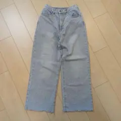 しまむら　FLASH　BLUE　ライトブルー ストレートデニム　ワイド　Мサイズ
