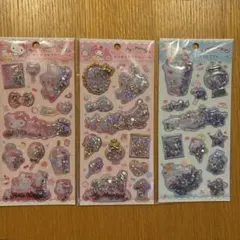 キラキラカプセルシール サンリオ　キティ、マイメロ、シナモン