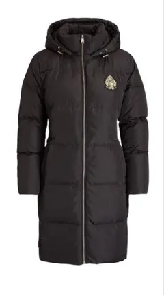 LAUREN RALPH LAUREN ブラックフード付きロングダウンジャケット