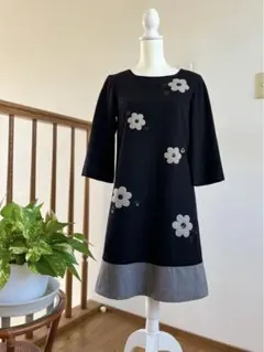 GALLERY VISCONTIお花モチーフウールワンピース サイズ2