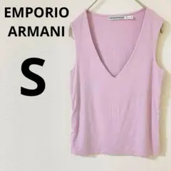 EMPORIO ARMANI ノースリーブトップス S イタリア製　レーヨン混のサムネイル