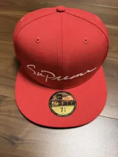 Supreme logo new era Cap RED