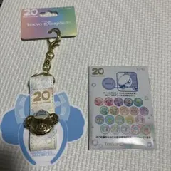 2点新品東京ディズニーシー ダッフィー 20周年カチューシャホルダー、ワッペン