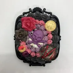 ゴシック調 コンパクトミラー / ハンドメイド