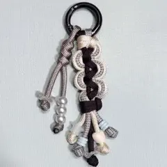 パラコード　キーホルダー　なみなみ　【カフェミント系】