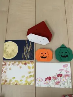 手作り折り紙 秋の壁面飾り 保育教材