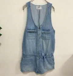 SLY JEANS デニムオールインワン ショートパンツ ライトブルー