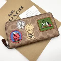 【COACH X PEANUTS】アコーディオン ウォレット☆シグネチャー