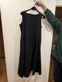 ユニクロ ウルトラストレッチエアリズムワンピース 丈長め　XL ブラック