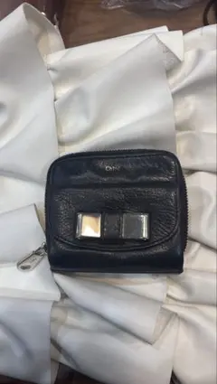 Chloé ブラックレザー 二つ折り財布
