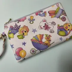 ☆ロラライハリス☆ Busy Baby White ☆ハンドメイドポーチ
